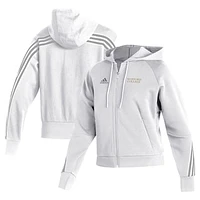 Women's adidas  White Wofford Terriers Fashion Full-Zip Hoodie