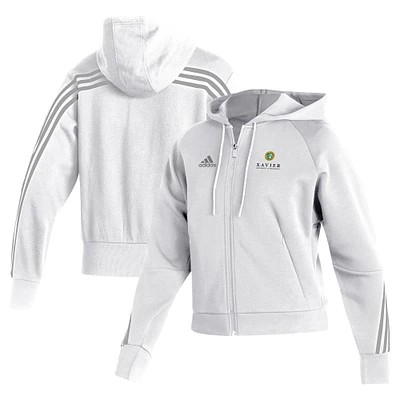 Women's adidas  White Xavier University of Louisiana Gold Rush Fashion Full-Zip Hoodie