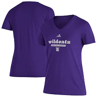Women's adidas  Purple Weber State Wildcats Blend V-Neck T-Shirt