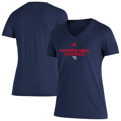 Women's adidas  Navy Southern Indiana Screaming Eagles Blend V-Neck T-Shirt