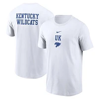 Men's Nike White Kentucky Wildcats 2-Hit Stacked T-Shirt
