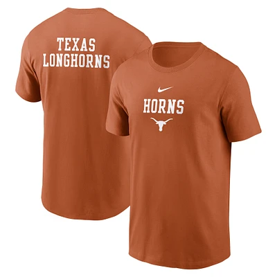 Men's Nike Texas Orange Longhorns 2-Hit Stacked T-Shirt
