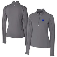 Women's Cutter & Buck Duke Blue Devils Traverse Stretch Eco Quarter-Zip Top