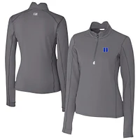 Women's Cutter & Buck Duke Blue Devils Traverse Stretch Eco Quarter-Zip Top
