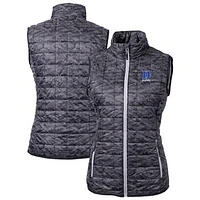 Women's Cutter & Buck  Black Duke Blue Devils Alumni Rainier PrimaLoft® Eco Insulated Full-Zip Printed Puffer Vest