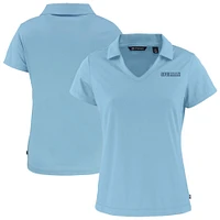 Women's Cutter & Buck Light Blue Spelman College Jaguars Daybreak Eco Recycled V-Neck Polo