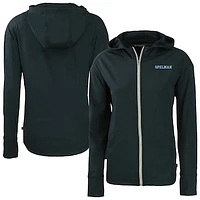 Women's Cutter & Buck Navy Spelman College Jaguars Daybreak Eco Recycled Full-Zip Hoodie