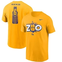 Men's Nike Gold Pitt Panthers Oakland Zoo Core T-Shirt