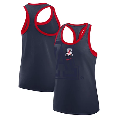 Women's Nike Navy Arizona Wildcats Primetime Tri-Blend Racerback Tank Top