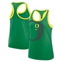 Women's Nike Green Oregon Ducks Primetime Tri-Blend Racerback Tank Top