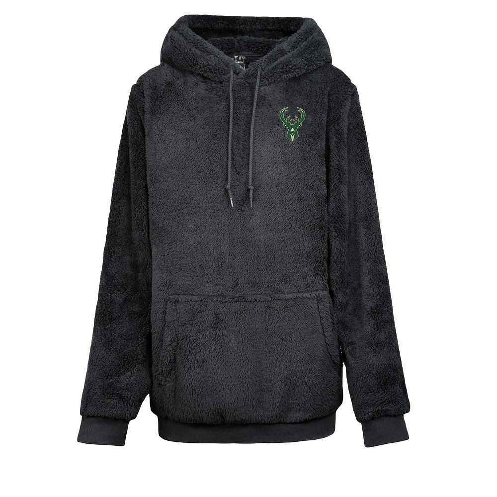 Unisex the Best Hoodie World By Jill Martin Black Milwaukee Bucks Oversized Lounge Pullover