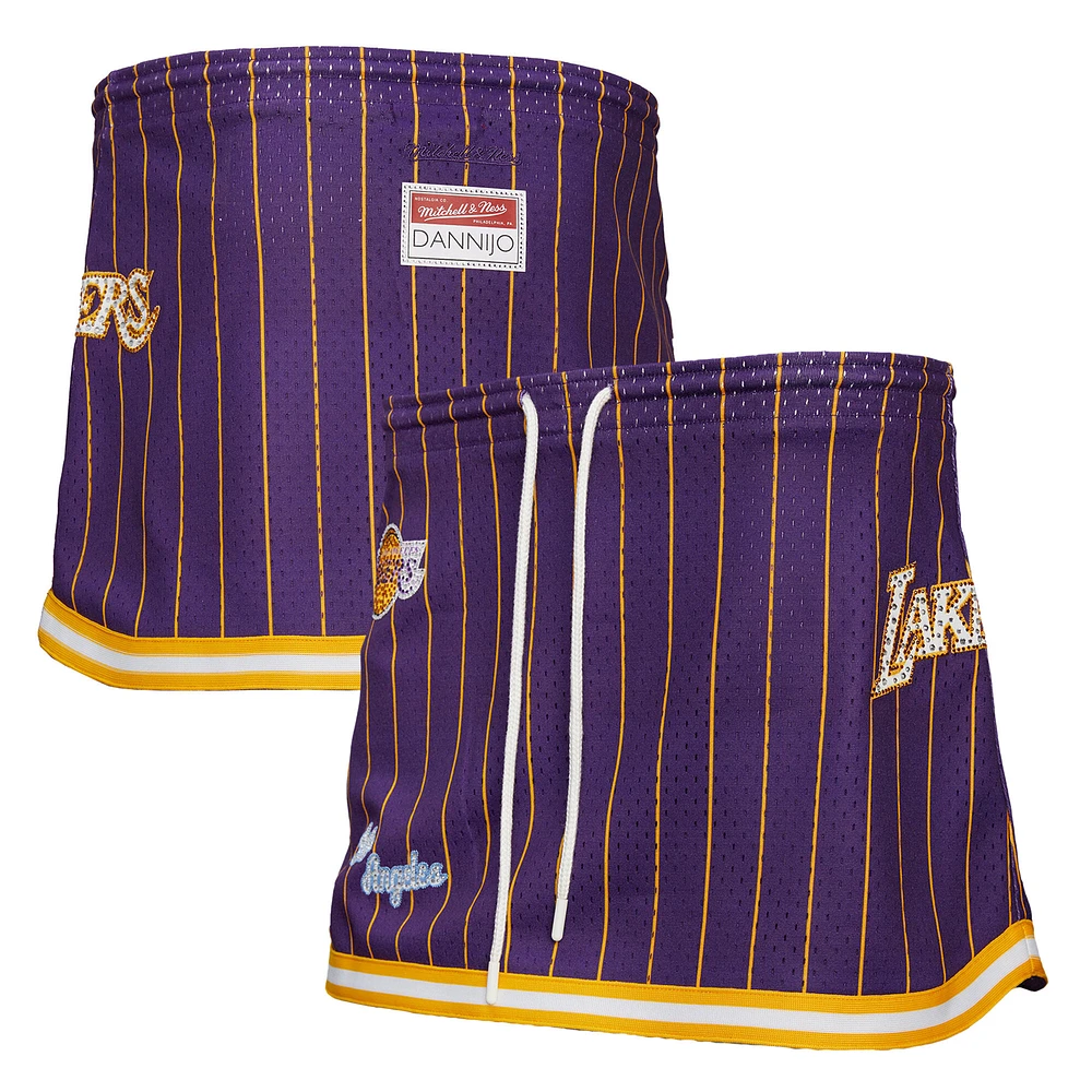 Women's Mitchell & Ness x DANNIJO Purple Los Angeles Lakers Micro Skirt