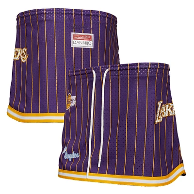 Women's Mitchell & Ness x DANNIJO  Purple Los Angeles Lakers  Micro Skirt