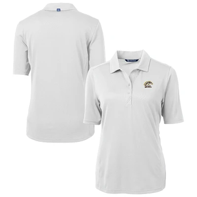 Women's Cutter & Buck  White Western Michigan Broncos Virtue Eco Pique Recycled Polo