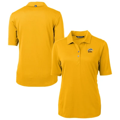 Women's Cutter & Buck  Gold Western Michigan Broncos Virtue Eco Pique Recycled Polo