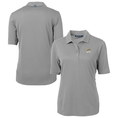 Women's Cutter & Buck  Gray Western Michigan Broncos Virtue Eco Pique Recycled Polo