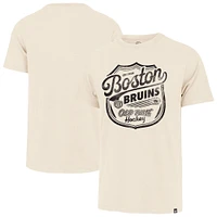 Men's '47  Cream Boston Bruins Poke Check Franklin T-Shirt