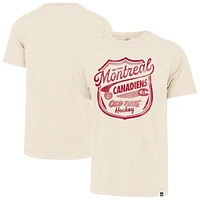 Men's '47  Cream Montreal Canadiens Poke Check Franklin T-Shirt