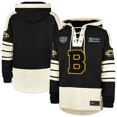 Men's '47 Boston Bruins Blue Line Heritage Lacer Pullover Hoodie