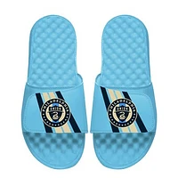 Men's ISlide Blue Philadelphia Union Vertical Stripes Slide Sandals