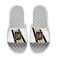 Men's ISlide White LAFC Vertical Stripes Slide Sandals