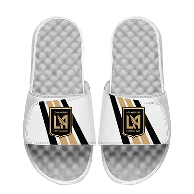 Men's ISlide White LAFC Vertical Stripes Slide Sandals