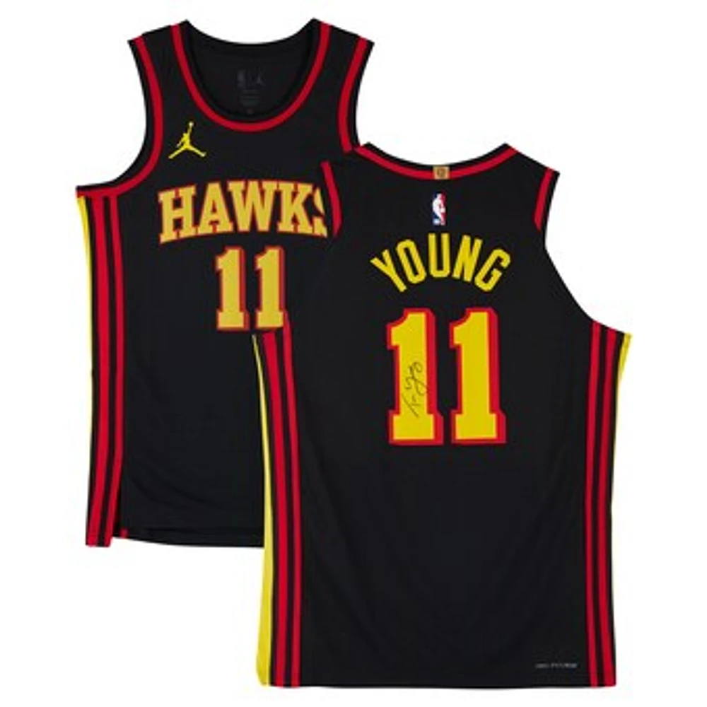 Trae Young Atlanta Hawks Autographed Black Jordan Brand Statement Edition Authentic Jersey