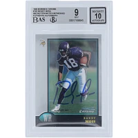 Randy Moss Minnesota Vikings Autographed 1998 Bowman Chrome #182 Beckett Fanatics Witnessed Authenticated 9/10 Rookie Card