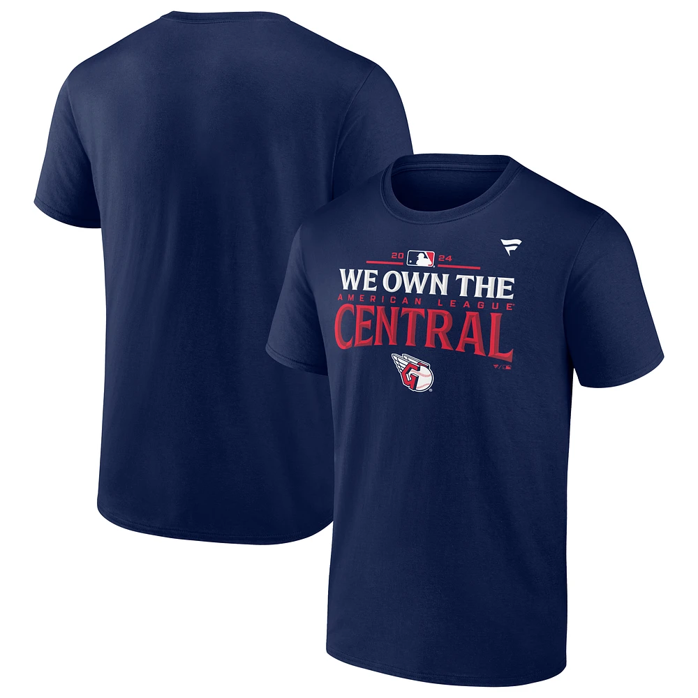 Men's Fanatics Navy Cleveland Guardians 2024 AL Central Division Champions Locker Room T-Shirt