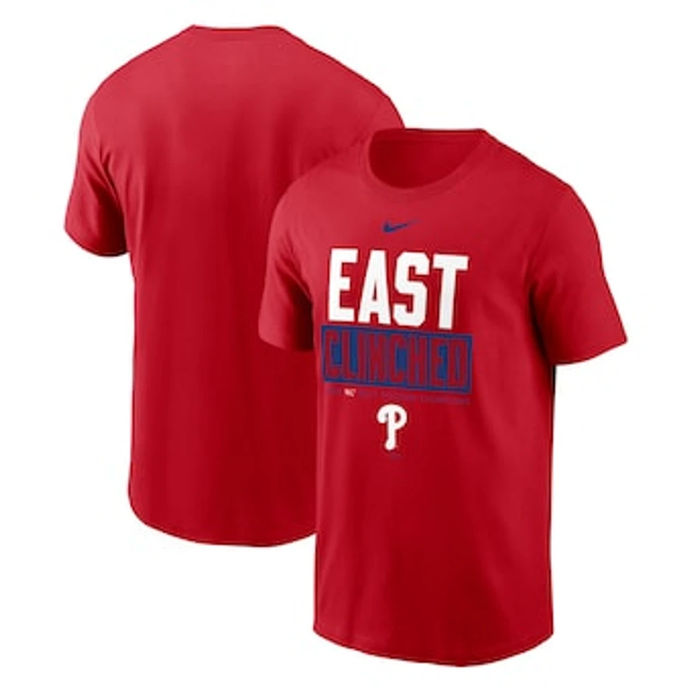 Men's Nike Red Philadelphia Phillies 2024 NL East Division Champions T-Shirt