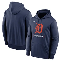 Men's Nike Navy Detroit Tigers 2024 MLB Postseason Authentic Collection Therma Pullover Hoodie