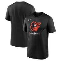 Men's Nike  Black Baltimore Orioles 2024 MLB Postseason Authentic Collection Legend T-Shirt