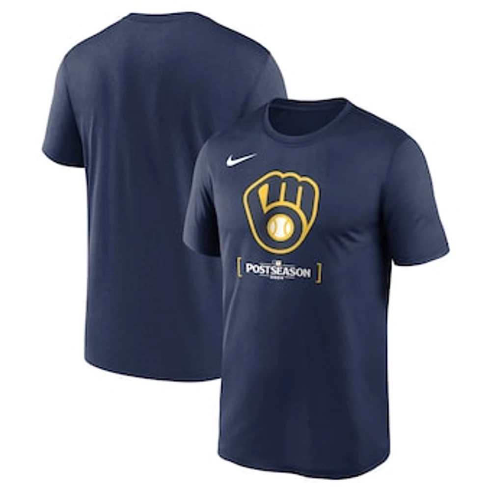 Men's Nike  Navy Milwaukee Brewers 2024 MLB Postseason Authentic Collection Legend T-Shirt