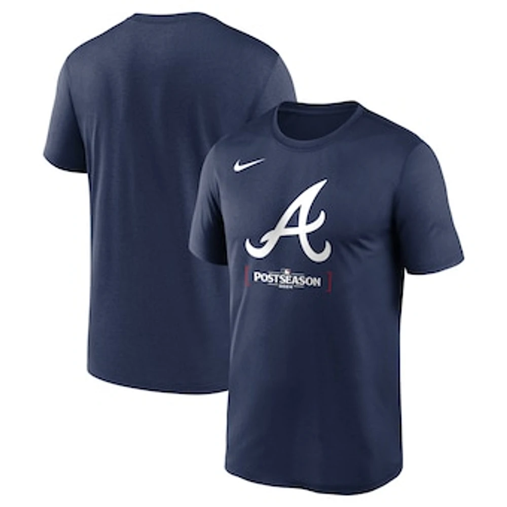 Men's Nike  Navy Atlanta Braves 2024 MLB Postseason Authentic Collection Legend T-Shirt