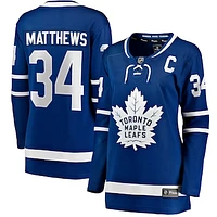 Women's Fanatics Auston Matthews Blue Toronto Maple Leafs Captain Patch Home Breakaway Player Jersey