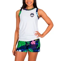 Women's Concepts Sport  White UConn Huskies Roamer Knit Tank & Short Set