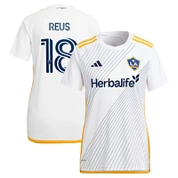 Women's adidas Marco Reus White LA Galaxy 2024 Angelino Kit Replica Player Jersey