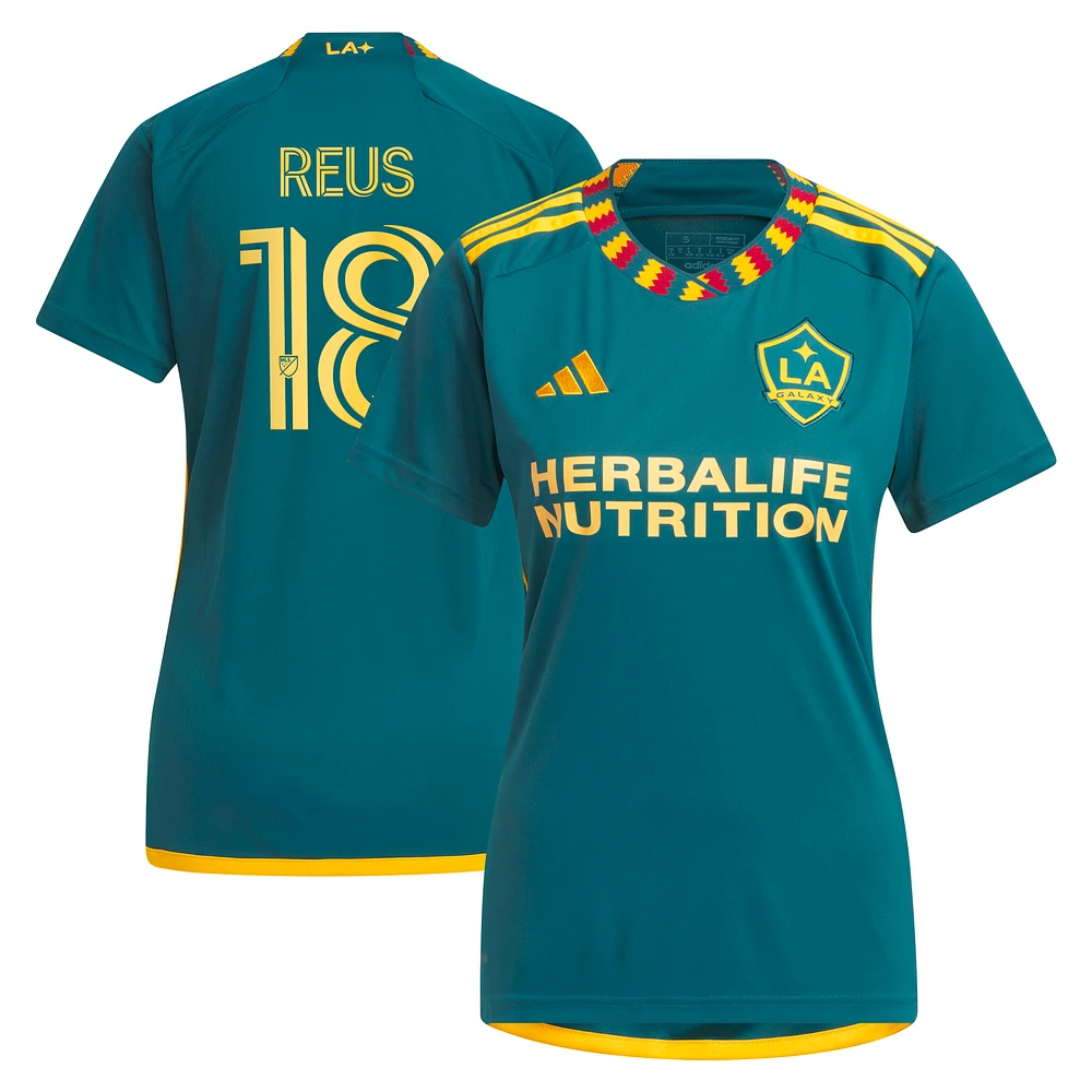 Women's adidas Marco Reus Green LA Galaxy 2024 Kit Replica Player Jersey