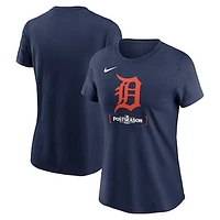 Women's Nike Navy Detroit Tigers 2024 MLB Postseason Authentic Collection T-Shirt