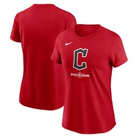 Women's Nike Red Cleveland Guardians 2024 MLB Postseason Authentic Collection T-Shirt