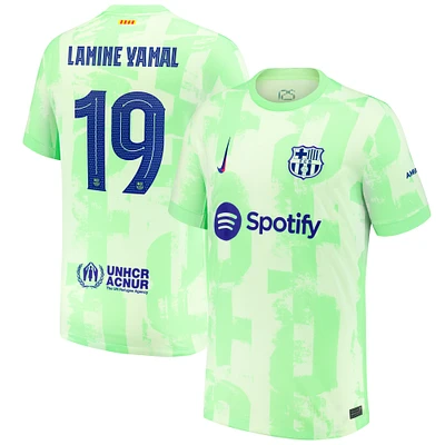 Men's Nike Lamine Yamal Yellow Barcelona 2024/25 Third Replica Player Jersey