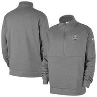 Men's Nike  Heather Gray Chicago Sky React Club Half-Zip Pullover