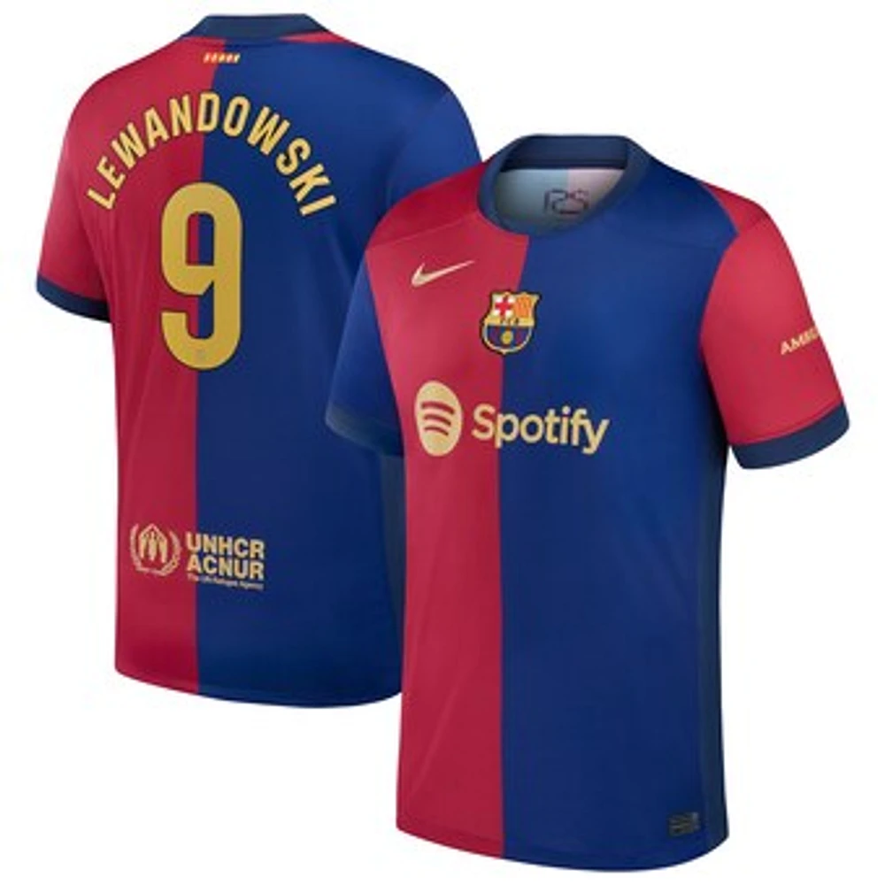 Men's Nike Robert Lewandowski Royal Barcelona 2024/25 Home Replica Player Jersey