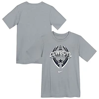 Preschool Nike Gray Dallas Cowboys Icon Legend Performance T-Shirt