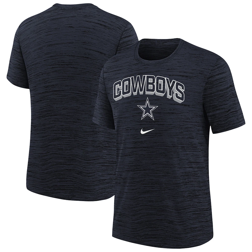 Youth Nike Navy Dallas Cowboys Sideline Velocity Performance T-Shirt