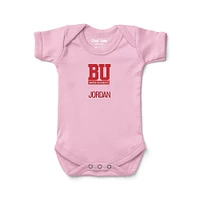 Newborn & Infant Chad Jake  Pink Boston University Personalized Team Logo Bodysuit