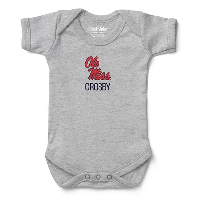 Newborn & Infant Chad Jake Ole Miss Rebels Personalized Team Logo Bodysuit