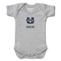 Newborn & Infant Chad Jake Utah State Aggies Personalized Team Logo Bodysuit