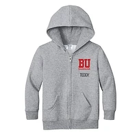 Toddler Chad & Jake  Gray Boston University Personalized Full-Zip Hoodie