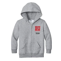 Toddler Chad & Jake  Gray Boston University Personalized Full-Zip Hoodie